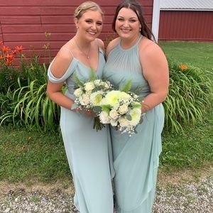 David’s Bridal Sage green size 16